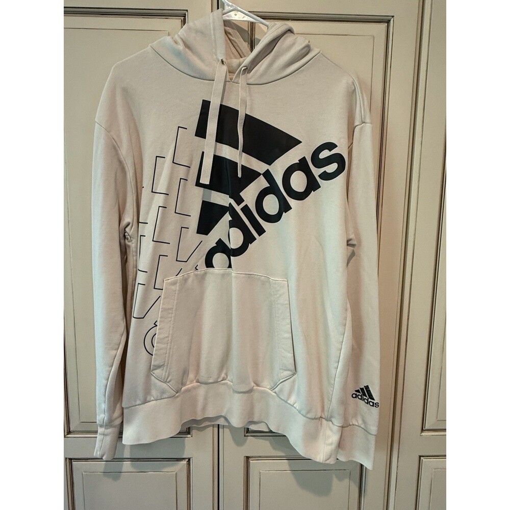 Men’s Adidas Cream Pull Over Hoodie Oversized